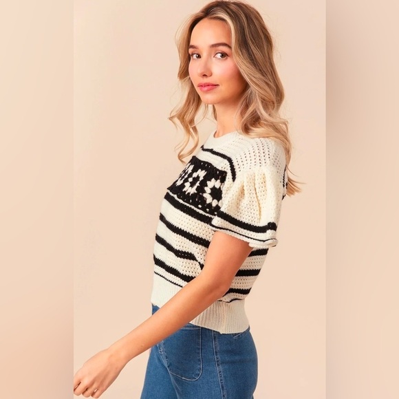 NWT BiBi Flutter Sleeve Sweater - Picture 2 of 6